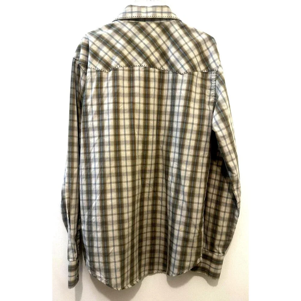 Wrangler Vintage Western Pearl Snap Shirt Country Cowboy Men's Medium
